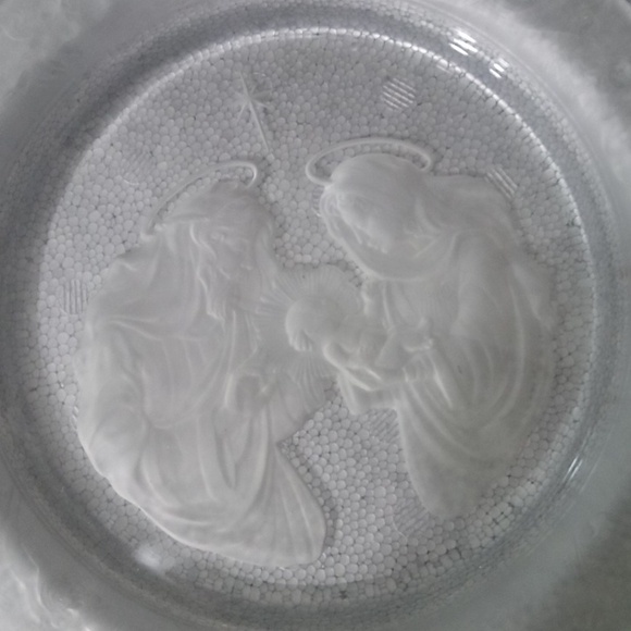 Limited Edition Plate The Holy Family MORGANTOWN CRYSTAL Fire Polished 1988 - Picture 3 of 9